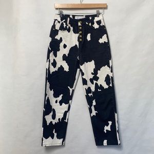 House of Sunny Jessie Cow Print Jeans